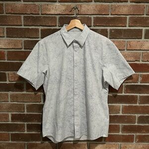 Lululemon Airing Easy Ventlight Mesh Short Sleeve Marble Button Up Shirt